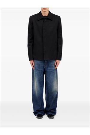 Giacca in gabardine di lana nera MM6 MAISON MARGIELA | SH0AM0073S78542900